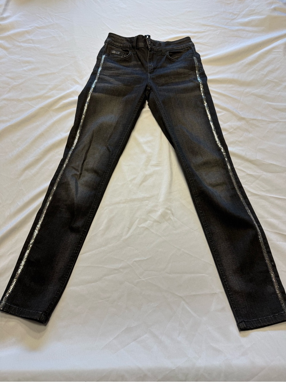 Liu Jo Black Skinny Jeans with Silver Side Trim